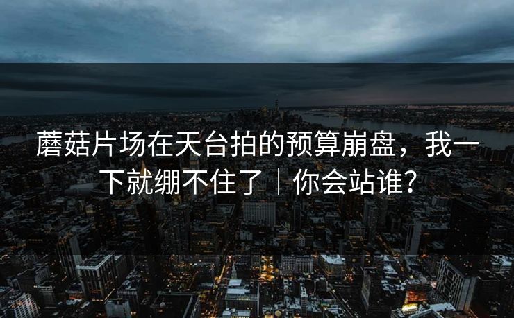 蘑菇片场在天台拍的预算崩盘，我一下就绷不住了｜你会站谁？